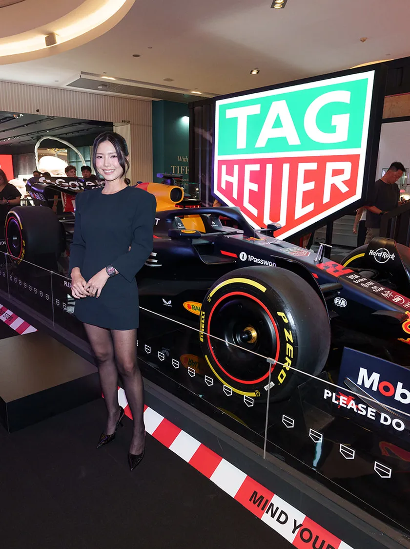 A show car on a branded exhibition stand